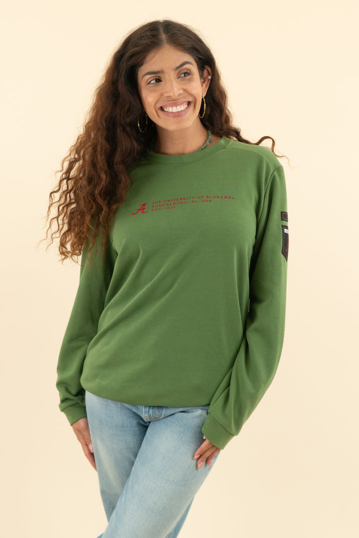 AUCTION nike dri fit army green alabama long sleeve top (m)