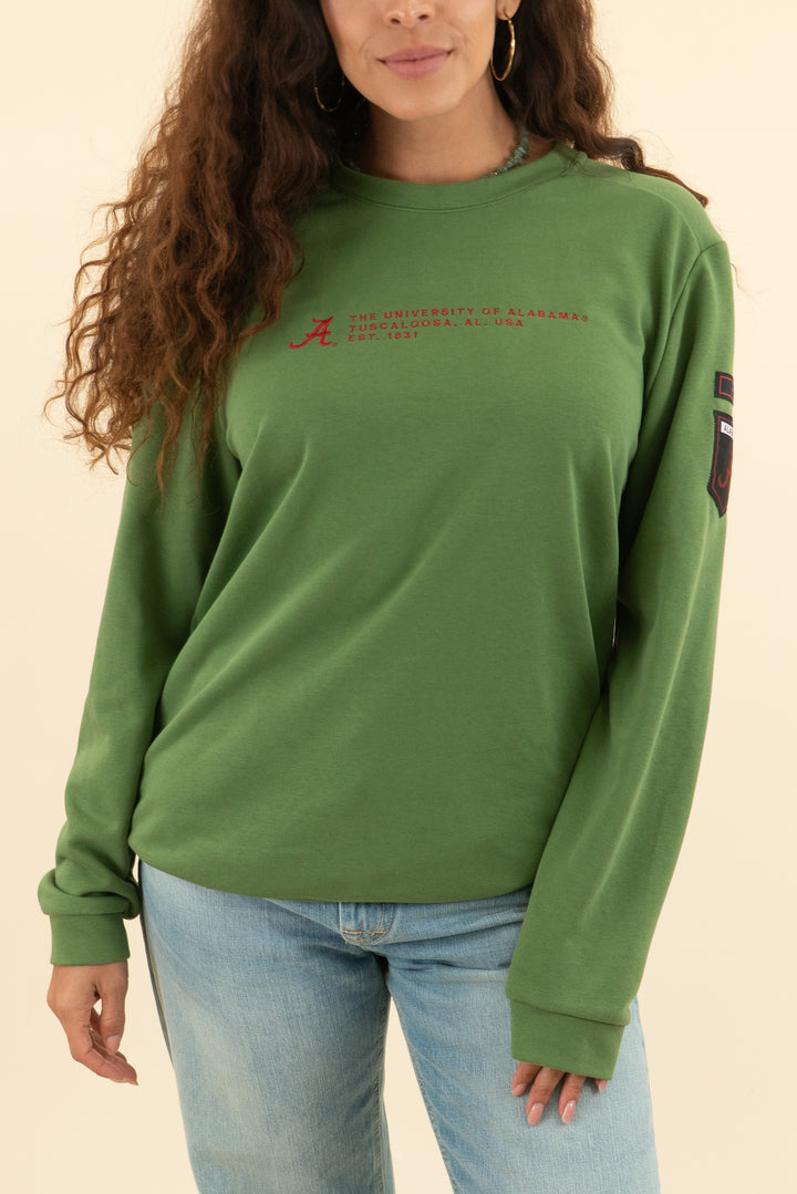 AUCTION nike dri fit army green alabama long sleeve top (m)