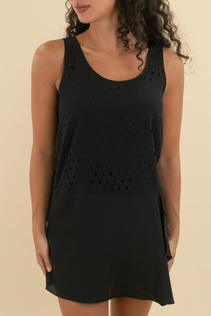 bcbgeneration black mini dress (xs; retail $50)
