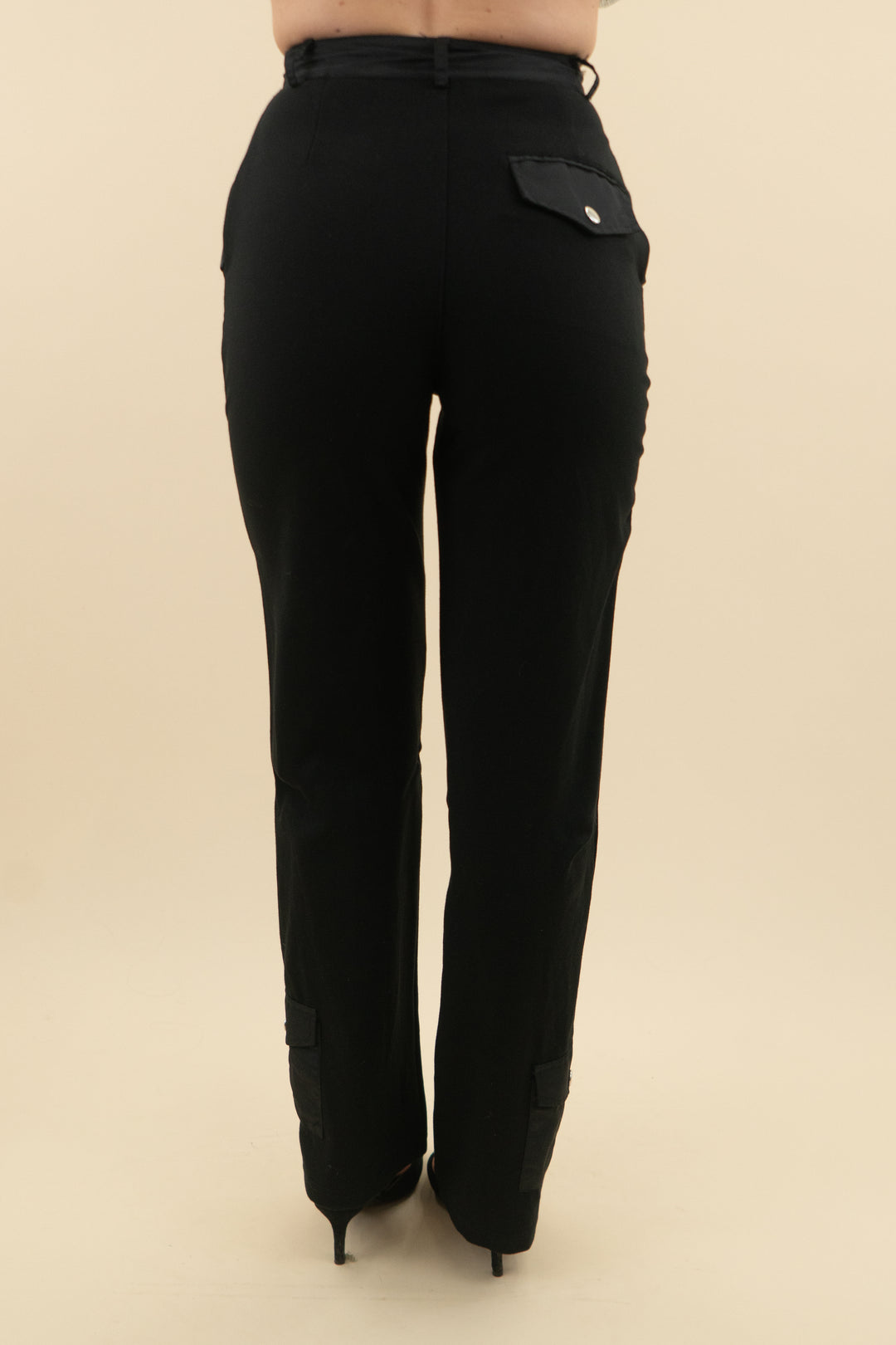staud black zipper pants (2; retail $295)