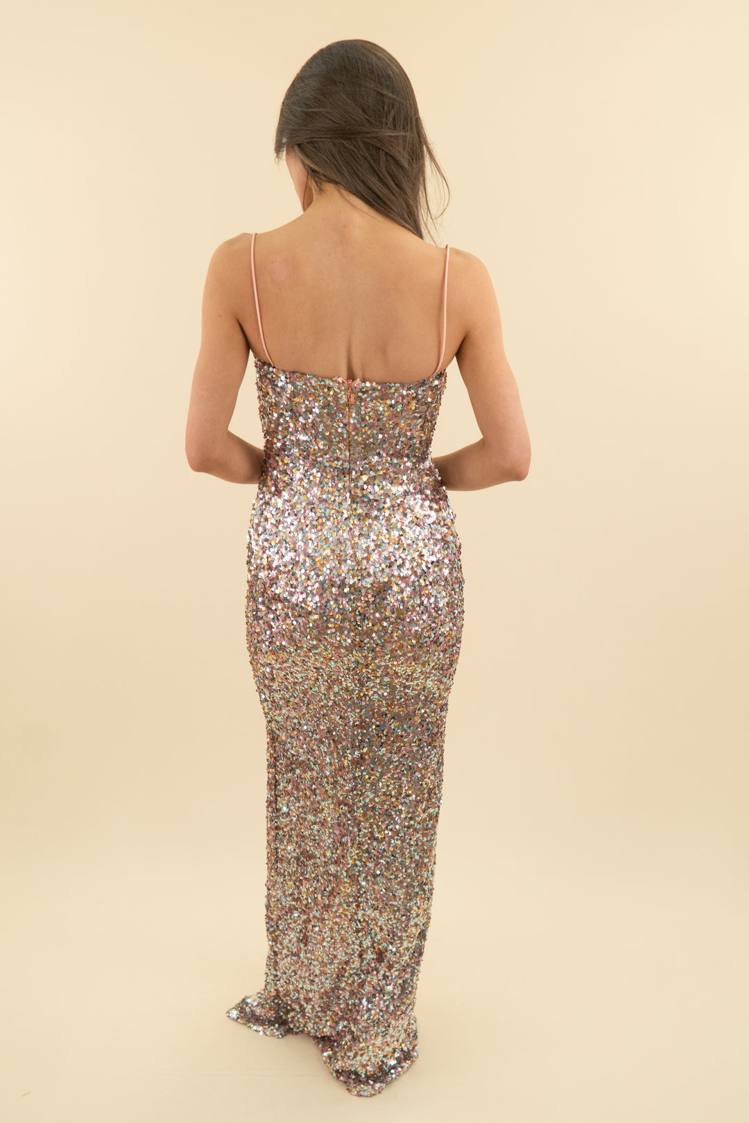 nookie sequin confetti gown NWT (xs; retail $390)