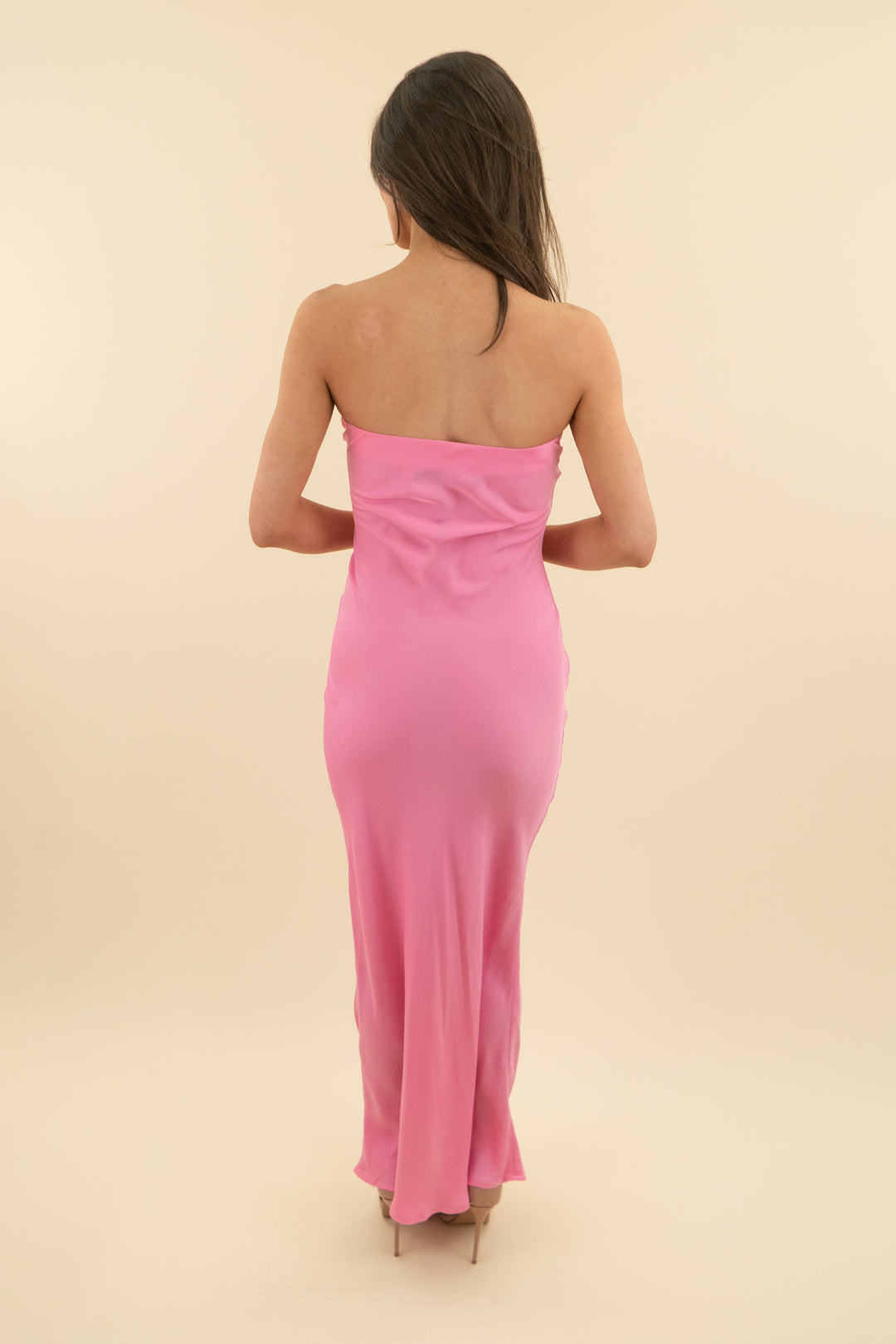 resa pink strapless maxi NWT (xs; retail $198)