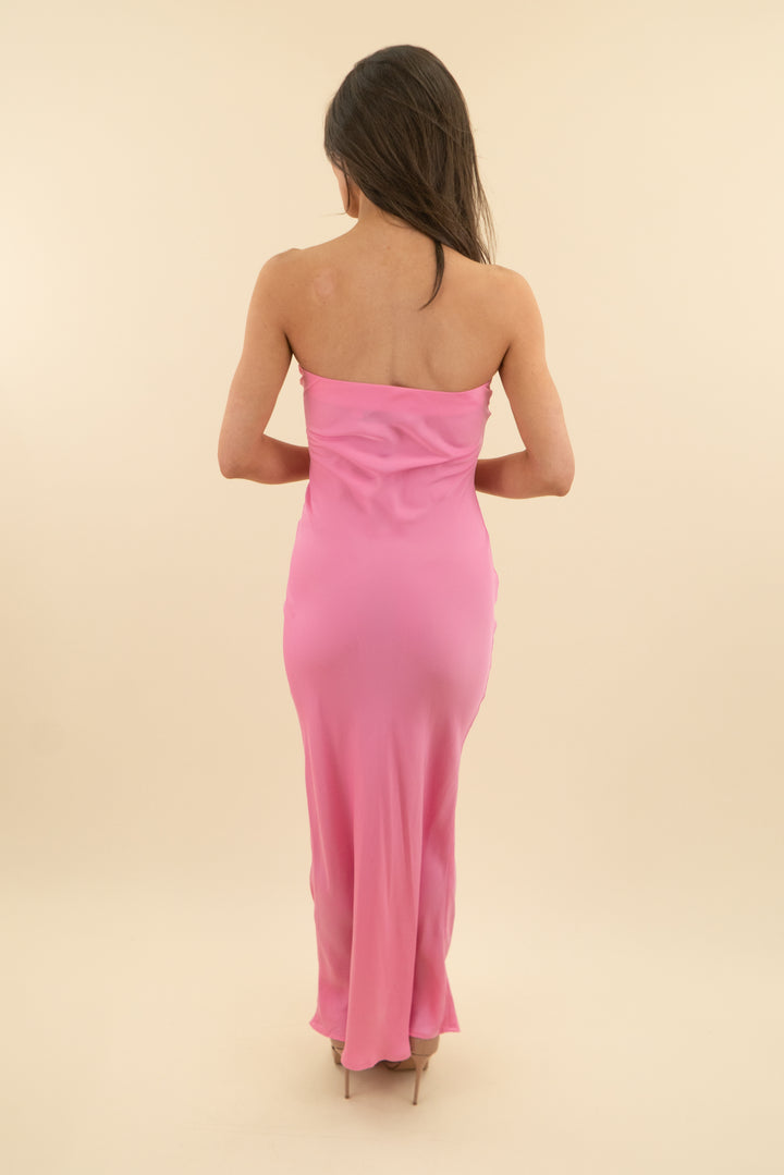 resa pink strapless maxi NWT (xs; retail $198)