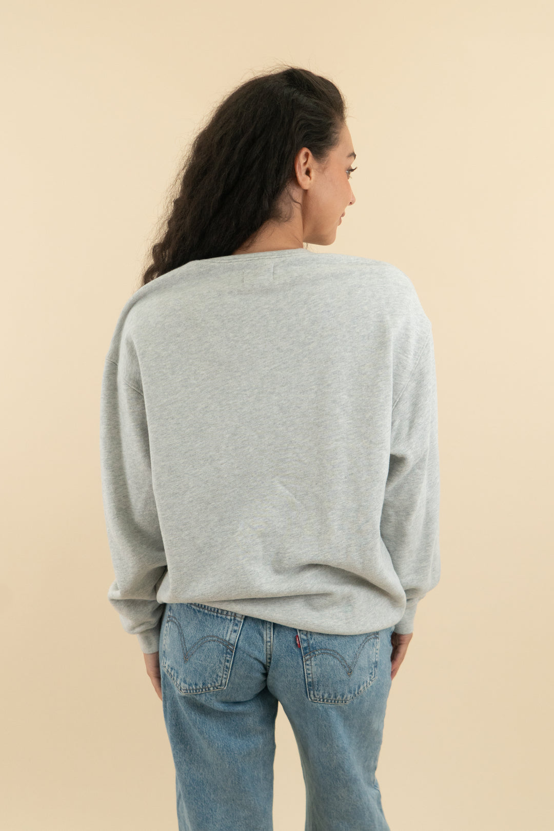 mate light grey oversized crewneck sweatshirt (xs; retail $40)