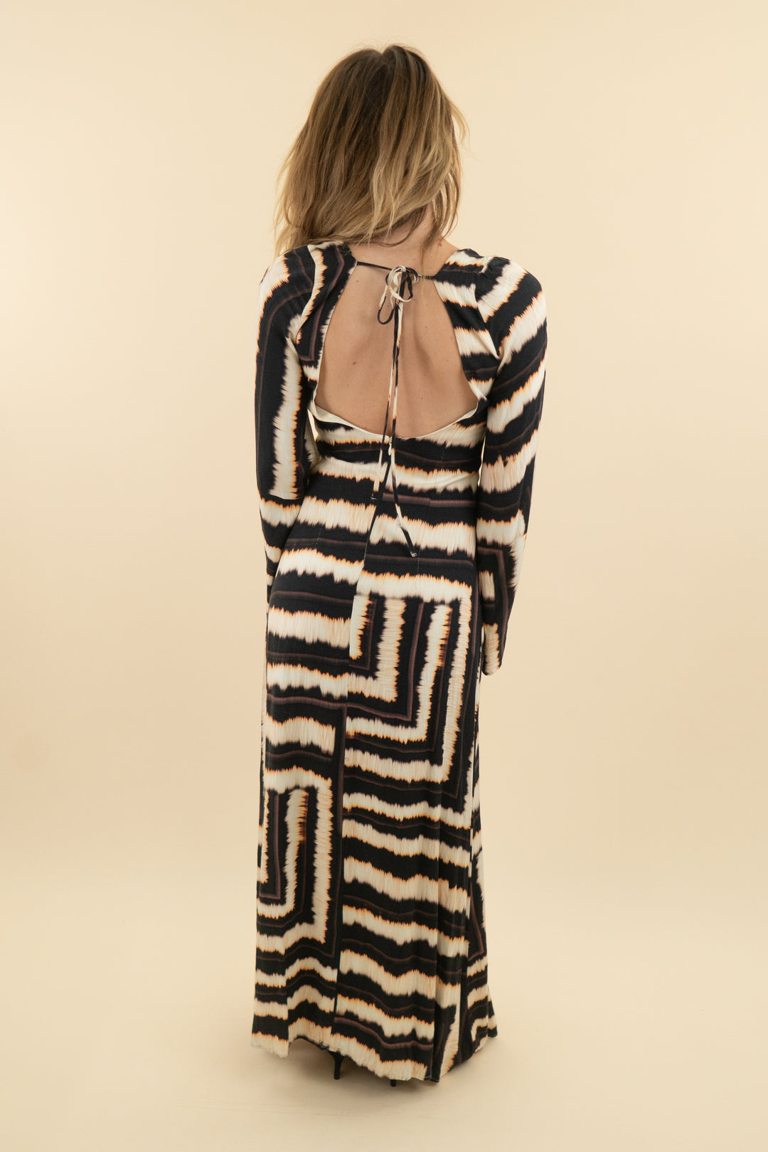 seven wonders brown and cream maxi (xs; retail $140)