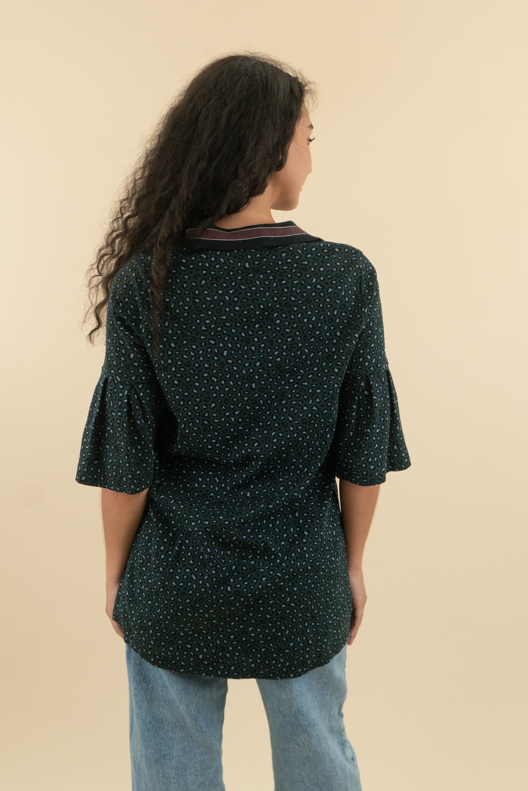 lacoste cheetah print polo (xs; retail $100)