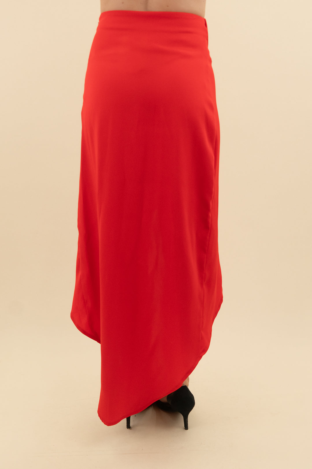 superdown red high low skirt (xs; retail $72)
