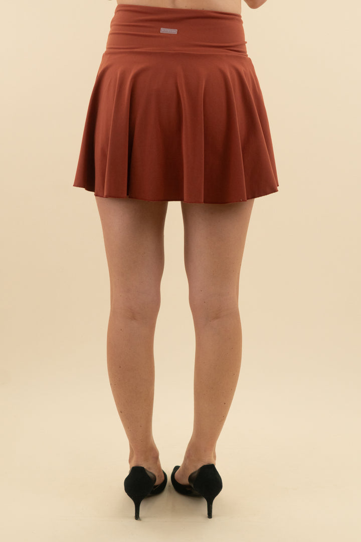 kittenish rust brown tennis skirt (s; retail $78)
