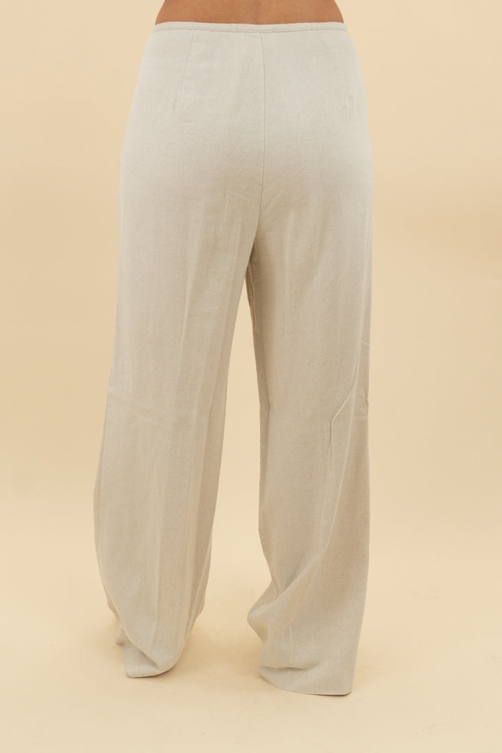 meski beige linen blend pants (s; retail $135)