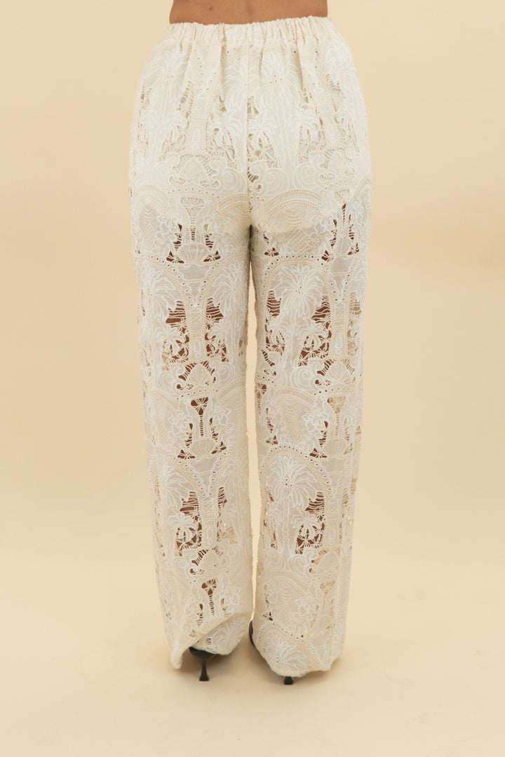 fortunate one cream eyelet pants (xs; retail $89)