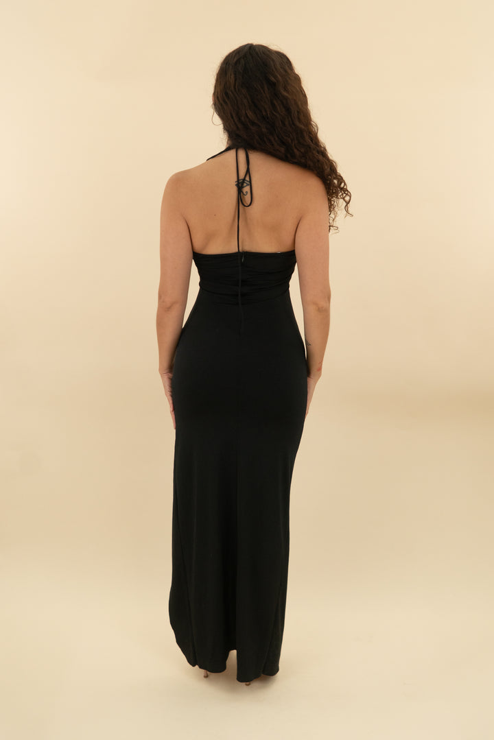 zeyneptosun x trendyol black maxi dress (36; retail $130)