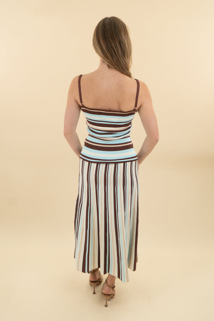 Petal & Pup Dress Brown/Multi Karlin Maxi Dress NWT (XS; retail $79)