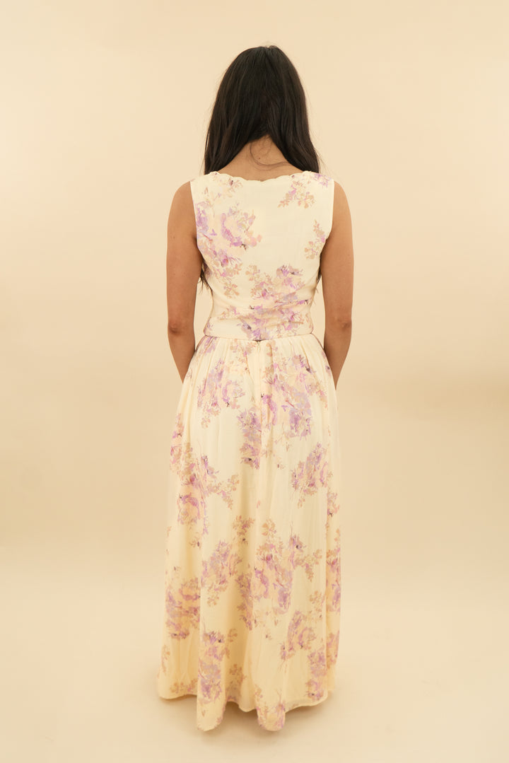 *AUCTION* petal & pup yellow floral top and skirt set (US2-4)