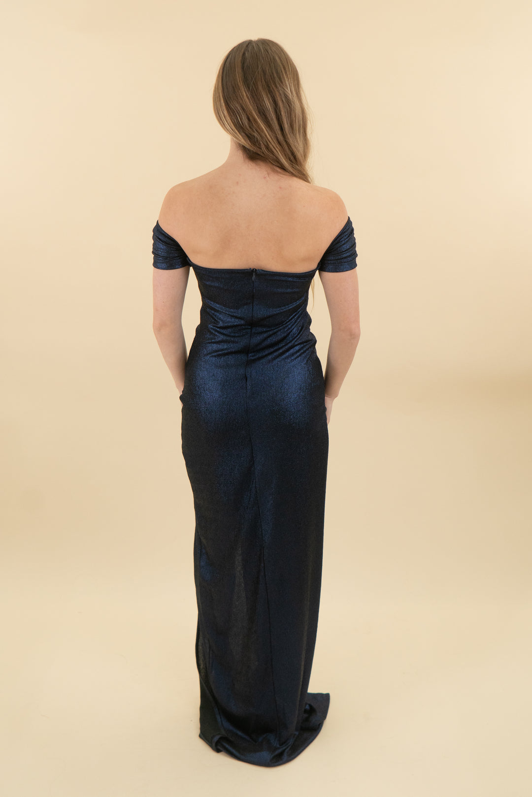 zeyneptosun x trendyol navy blue cutout maxi dress nwt (36; retail $130)