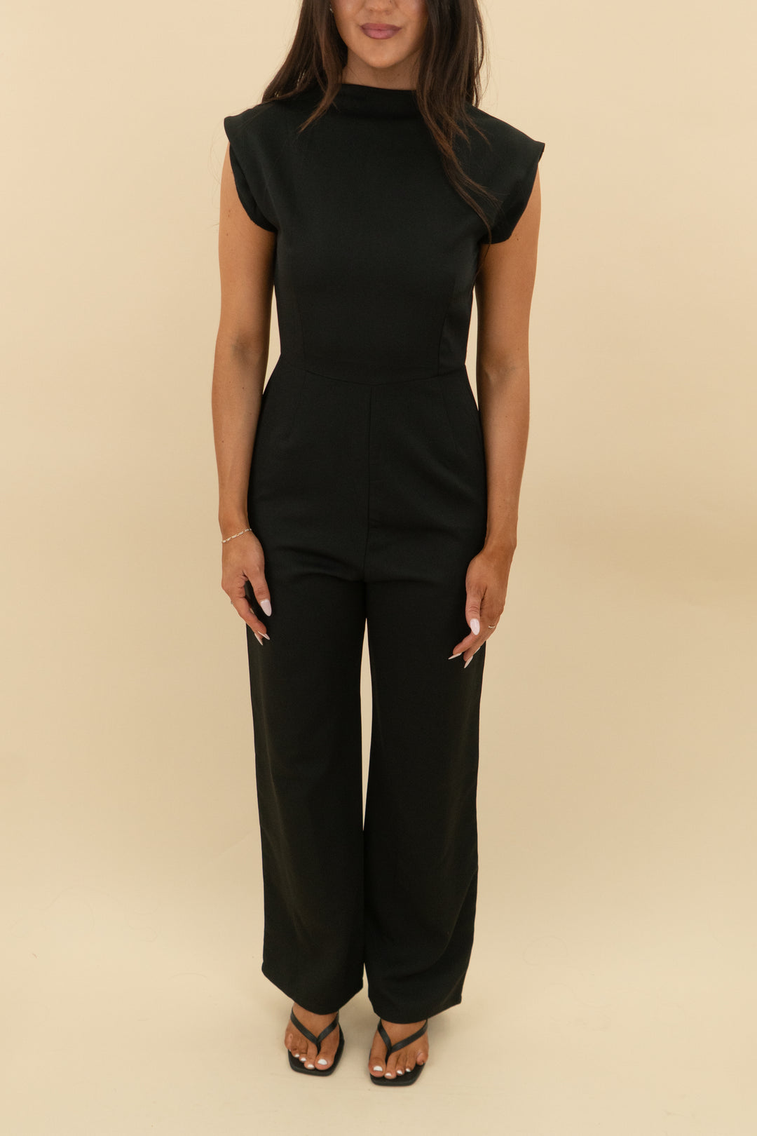 black open back jumpsuit (s; retail $69)