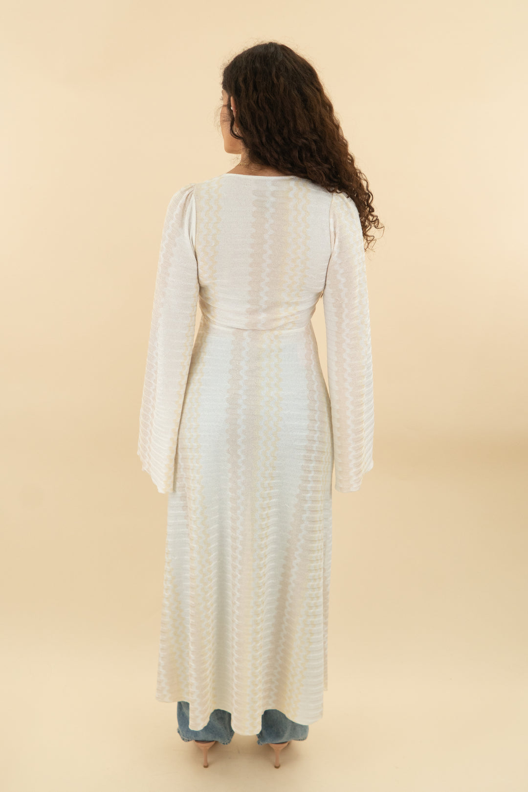 show me your mumu butter yellow front tie long cover up (s; retail $158)