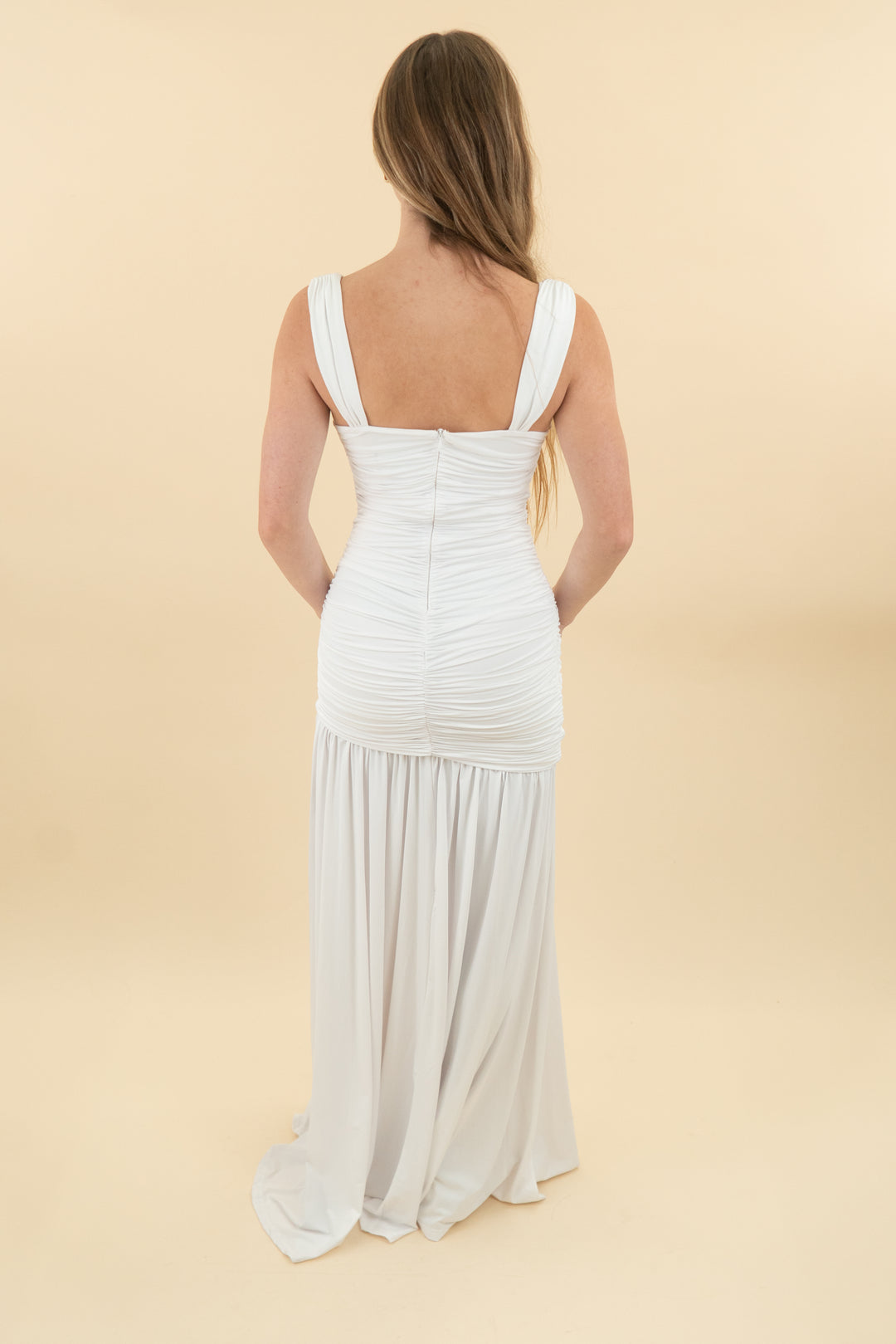 runaway the label white carly maxi dress nwt (xs; retail $115)