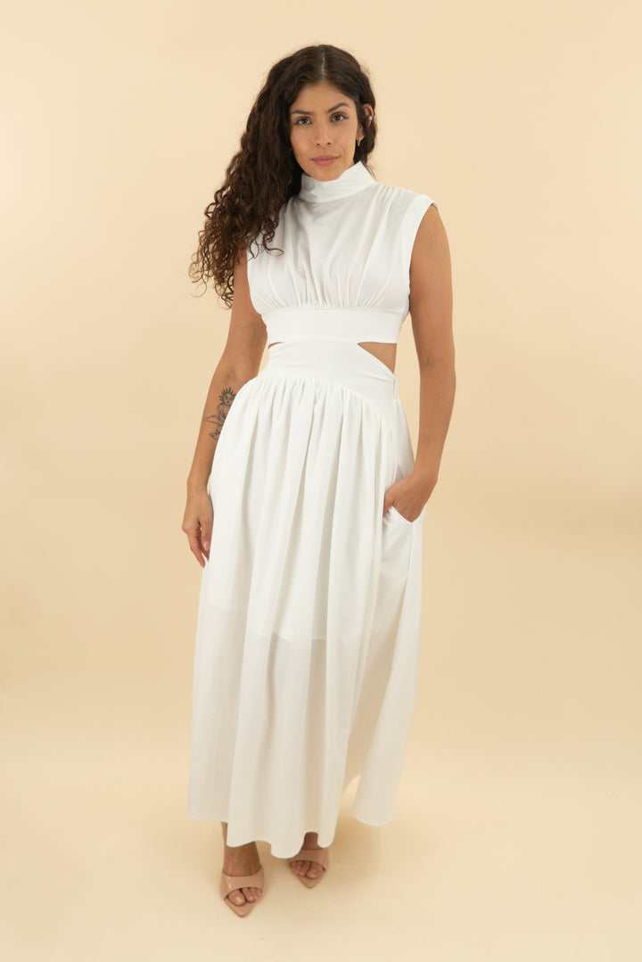commense white cut out maxi dress (xs; retail $59)