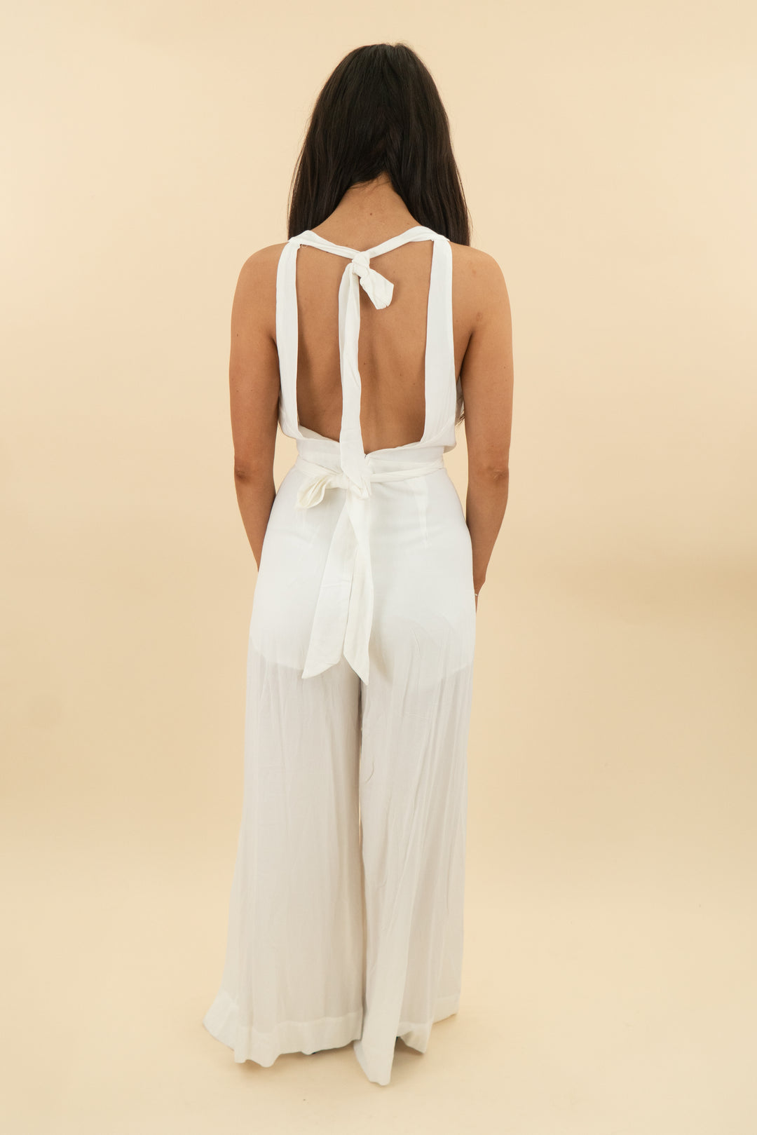 here comes the sun white jumpsuit (xs; retail $99)