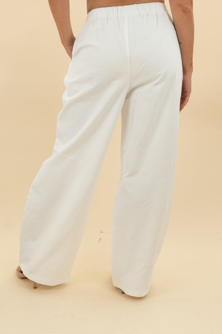 meshki white janayia cotton wide leg pants nwt (xs; retail $139)