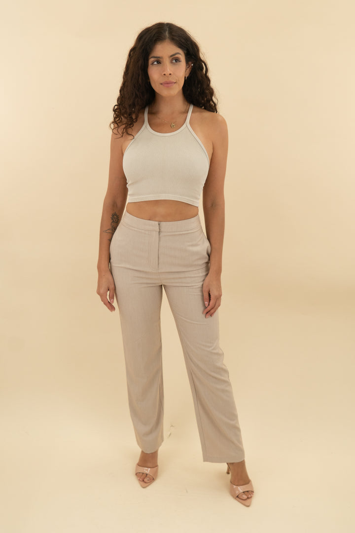 lulus tan trouser pants (s; retail $79)