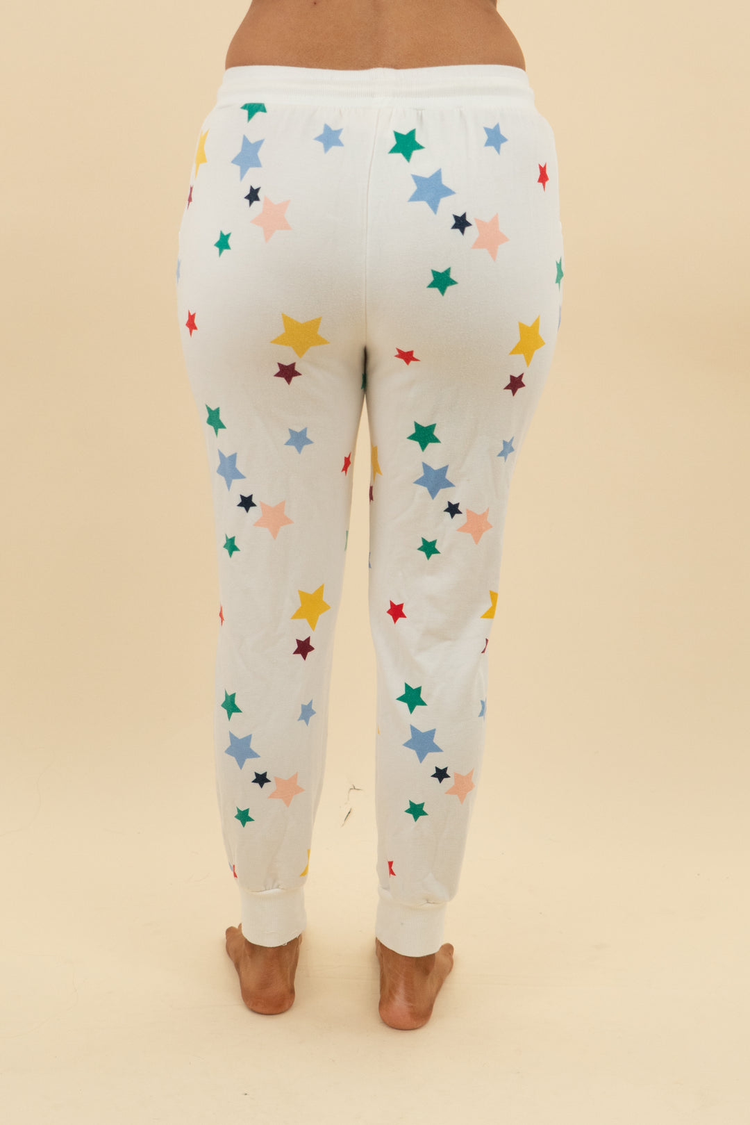 summersalt white rainbow star joggers (s: retail $80)