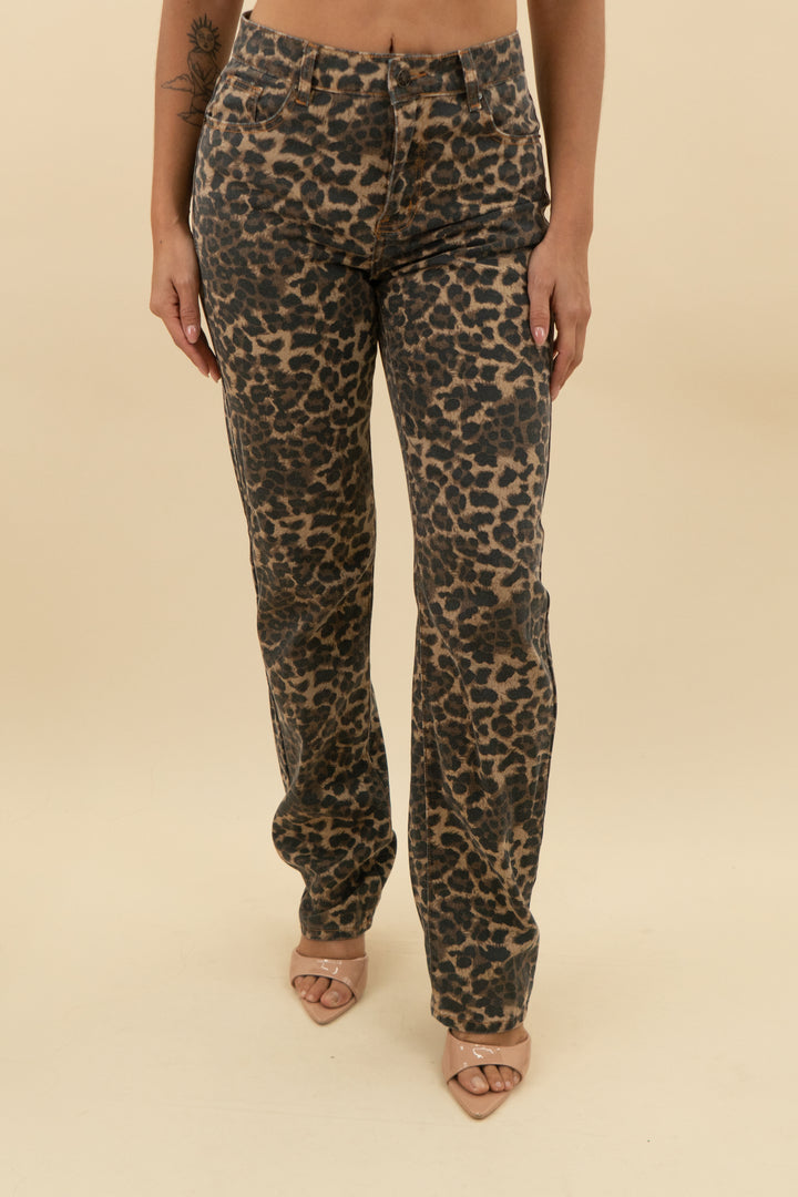 lioness leopard jeans (s: retail $99)