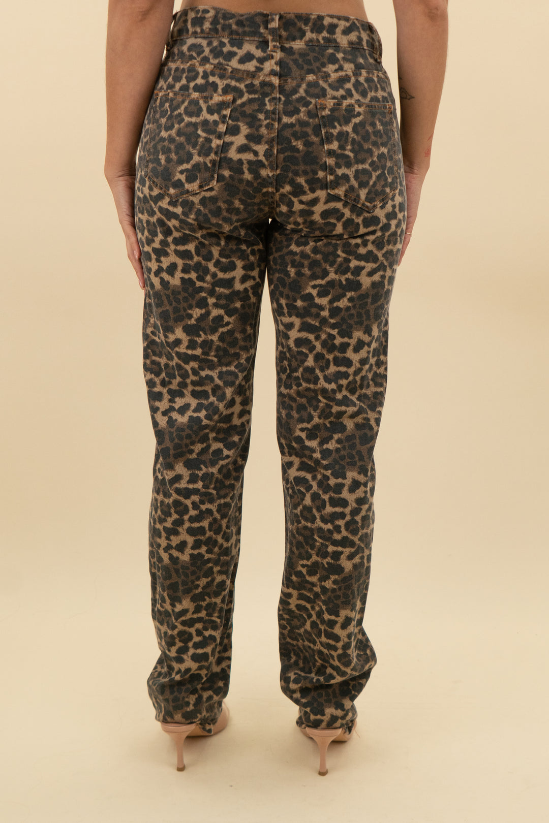 lioness leopard jeans (s: retail $99)