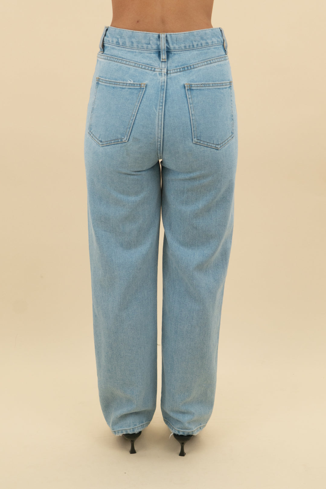 oak & fort light wash ripped jeans (26; retail $98)