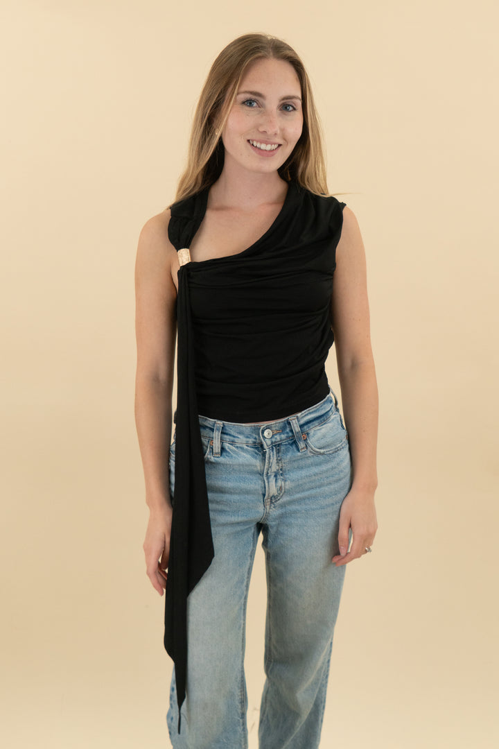 *AUCTION* cider black asymmetrical top (s)