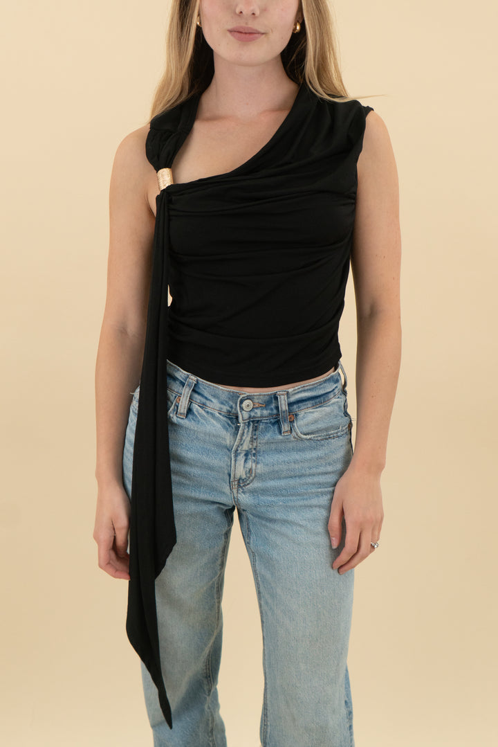 *AUCTION* cider black asymmetrical top (s)