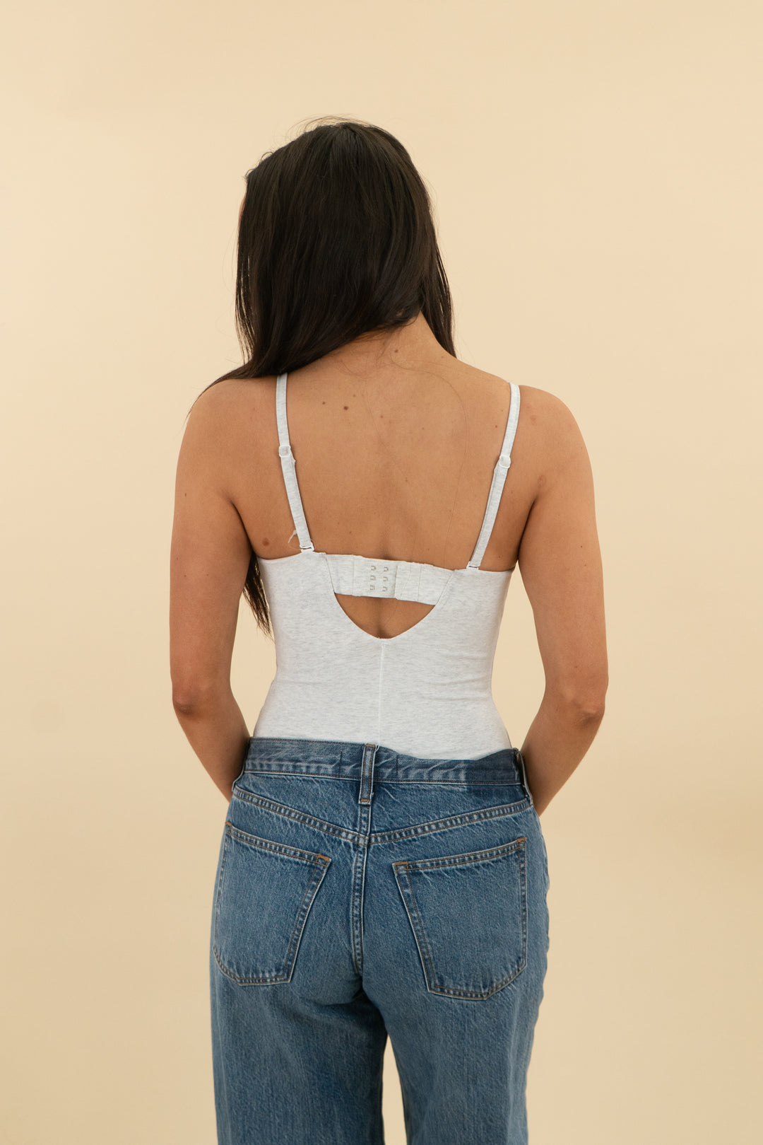 mars the label heathered grey convertible bodysuit (UK8/US4; retail $90)