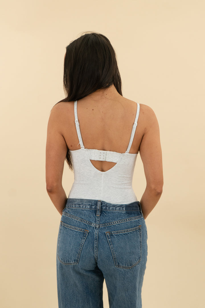 mars the label heathered grey convertible bodysuit (UK8/US4; retail $90)