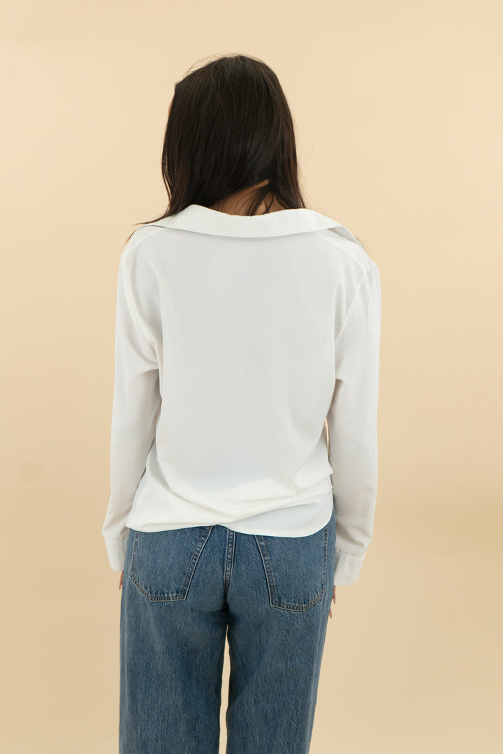 diosun white button up blouse (s; retail $30)