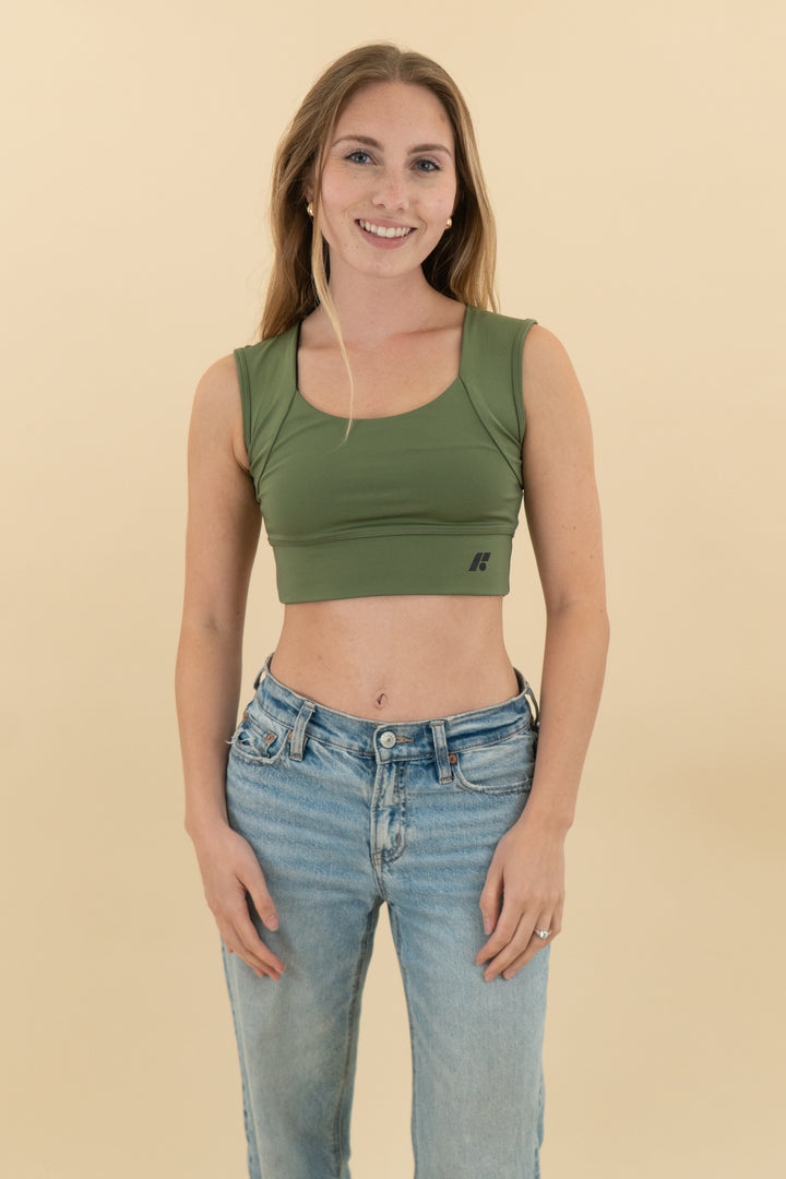 forme green sports bra (s; retail $188)
