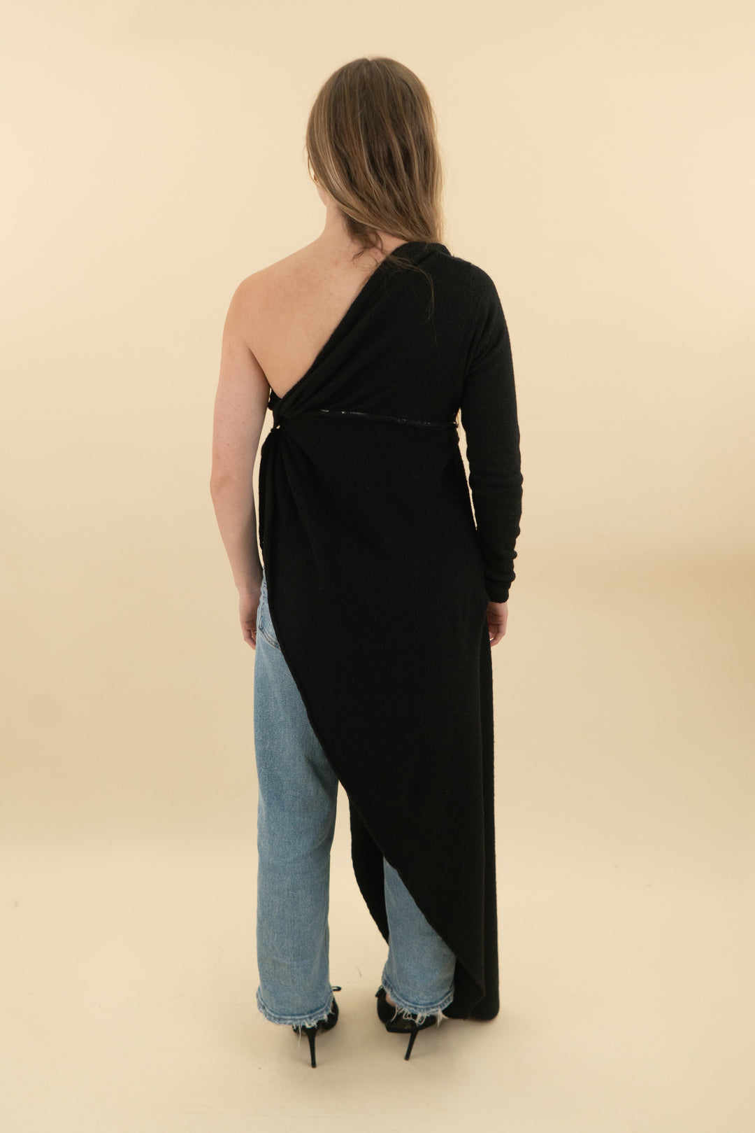 jluxlabel Black Capsule One Shoulder Top nwt (s; retail $145)