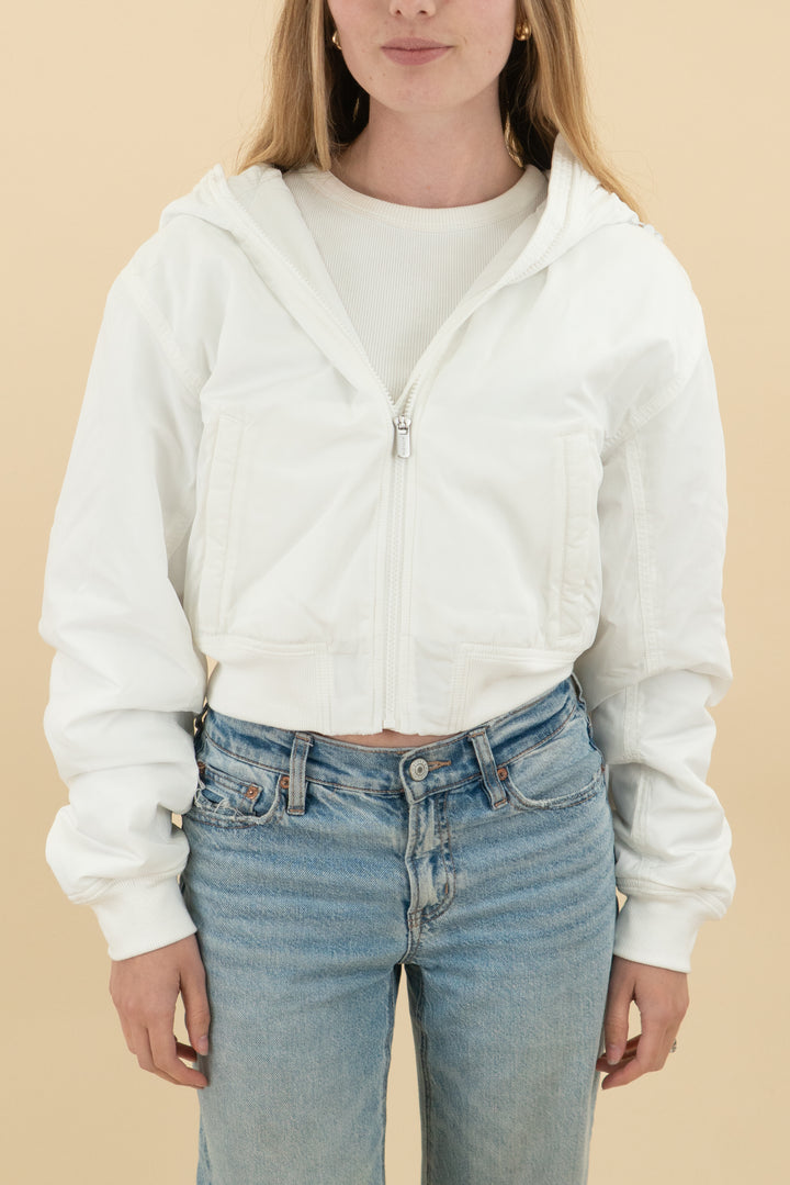 athleta white puffer jacket (s; retail $150)