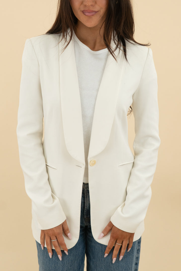 bcbgmaxazria white blazer (xs; retail $248)