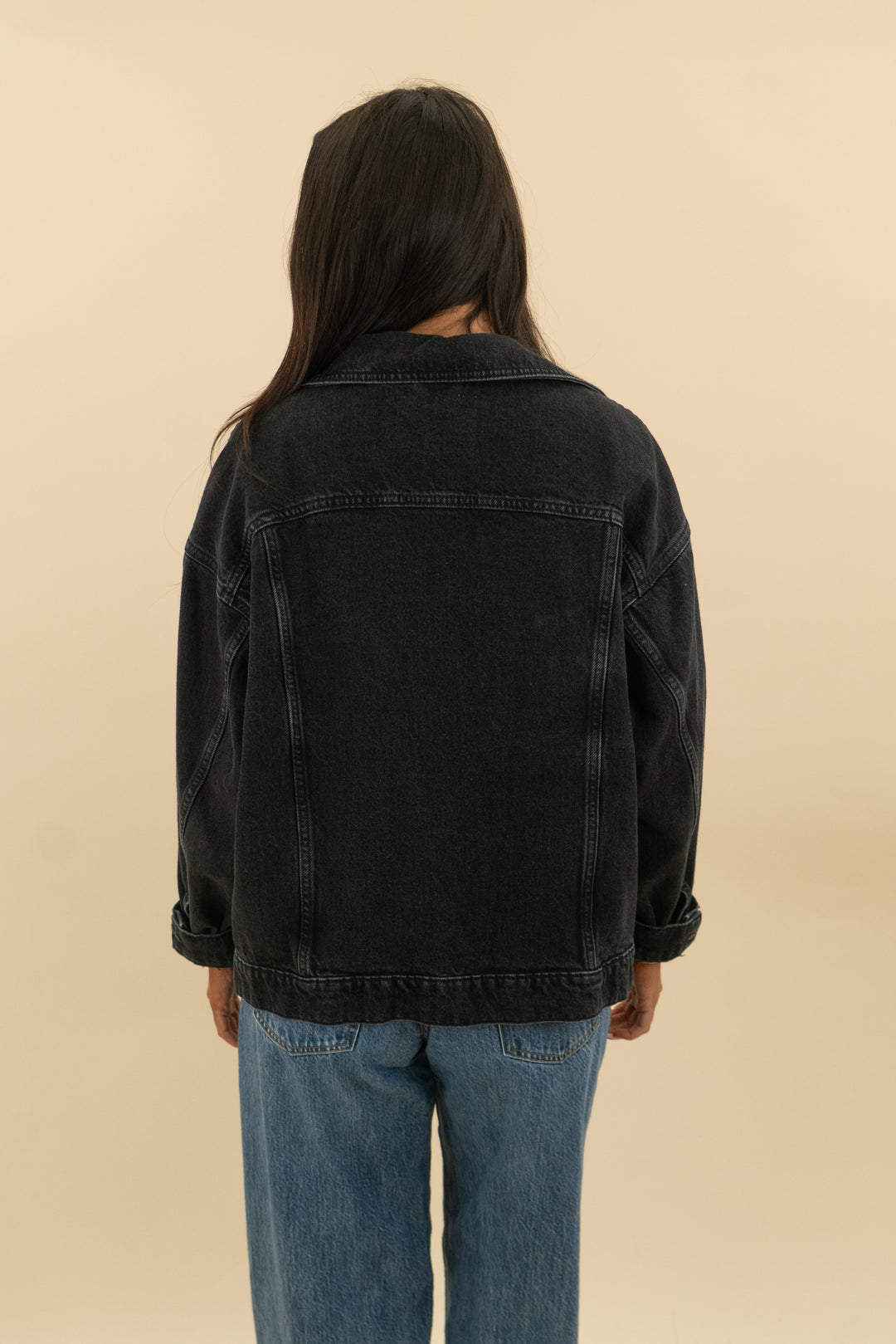 *AUCTION* pilcro black denim jacket (s)