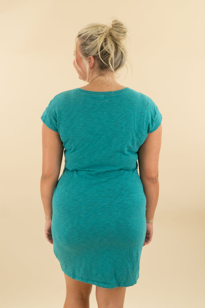 J Crew Teal Mini Dress (m; retail $58)