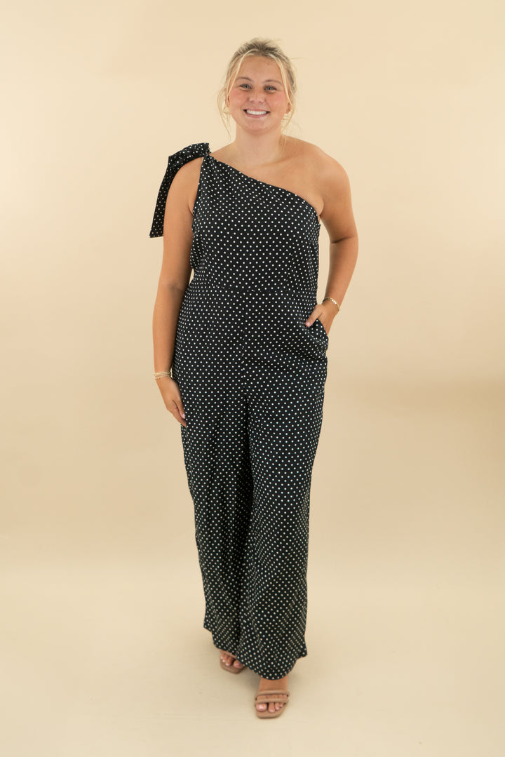 Kate Spade x Target Black & White Polka Dot Jumpsuit nwt (16; retail $70)