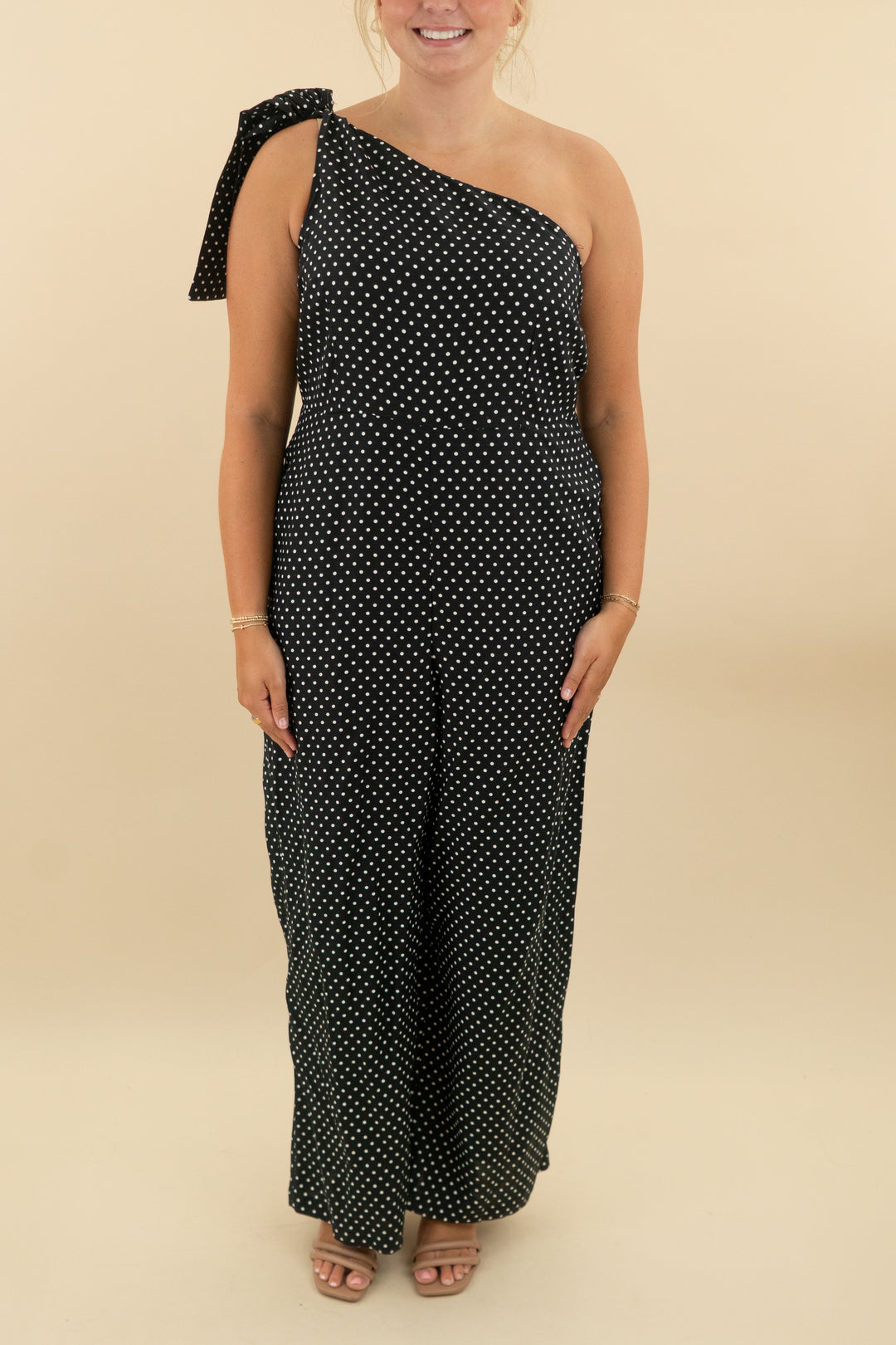Kate Spade x Target Black & White Polka Dot Jumpsuit nwt (16; retail $70)