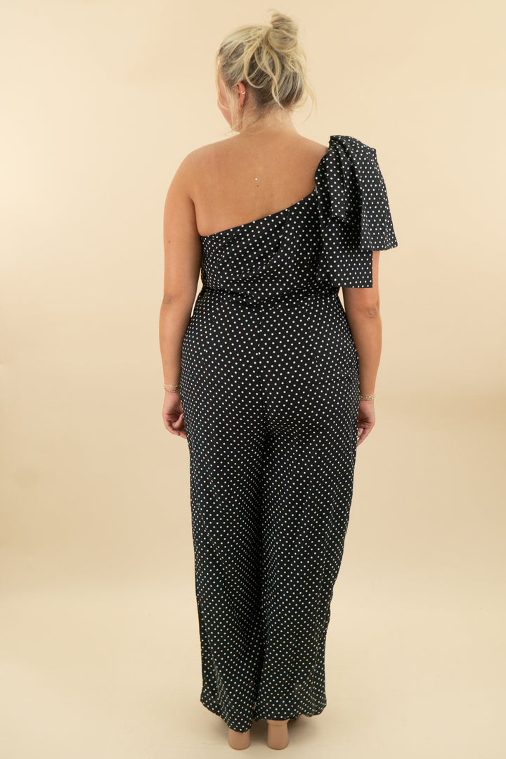 Kate Spade x Target Black & White Polka Dot Jumpsuit nwt (16; retail $70)