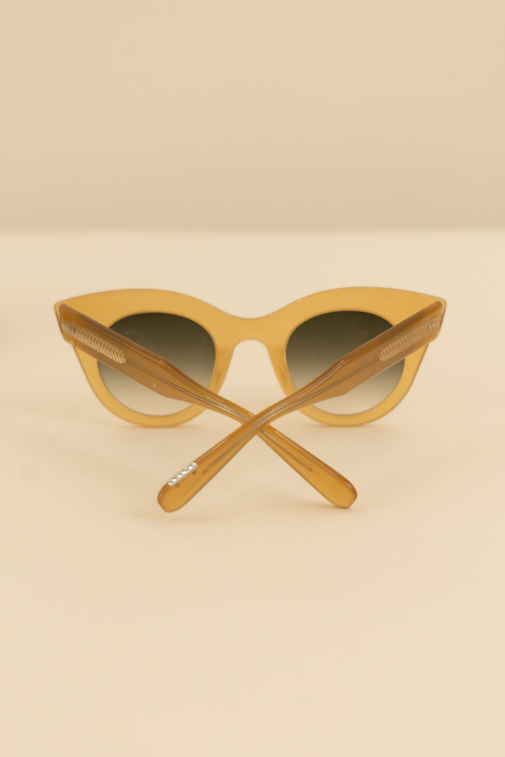 krewe tan oversized round sunglasses (os: retail $335)