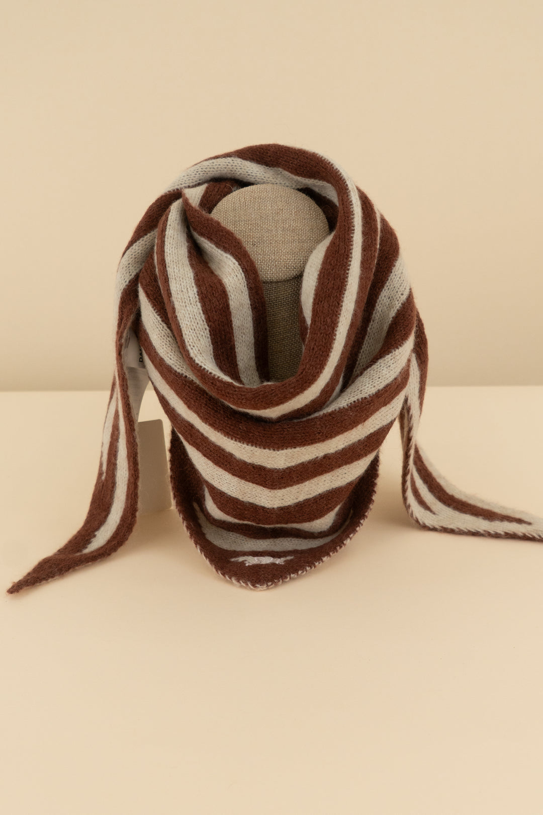 damson madder brown striped triangle scarf (os; retail $60)