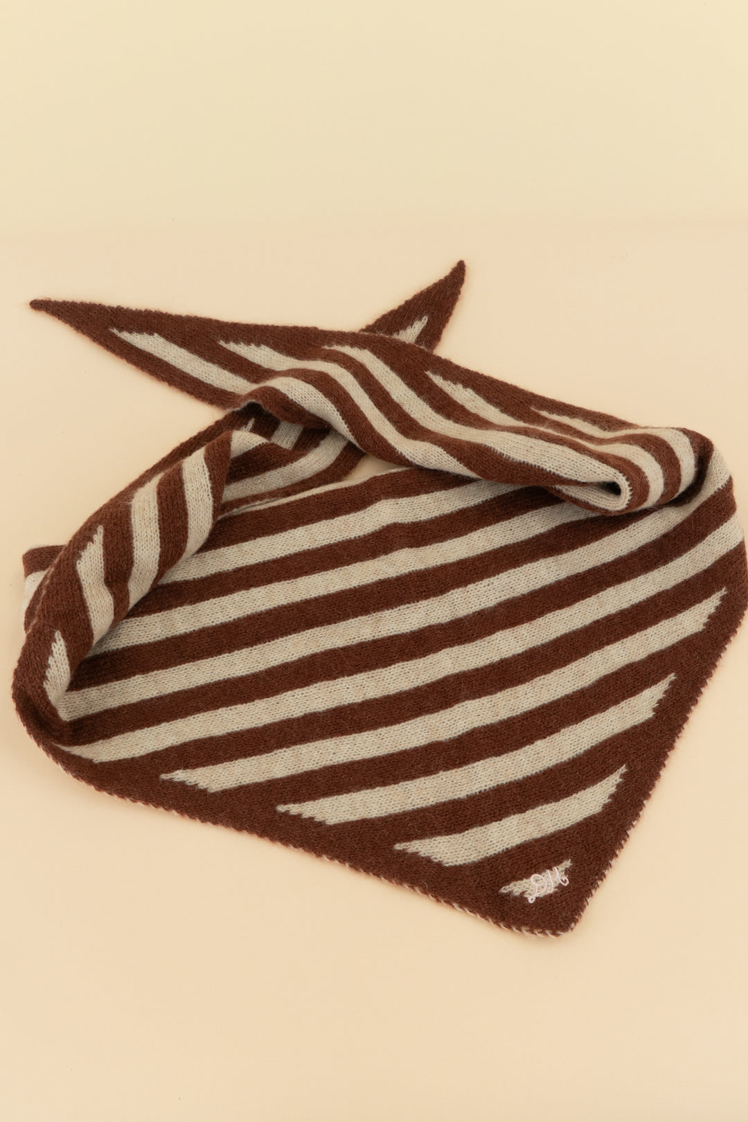damson madder brown striped triangle scarf (os; retail $60)