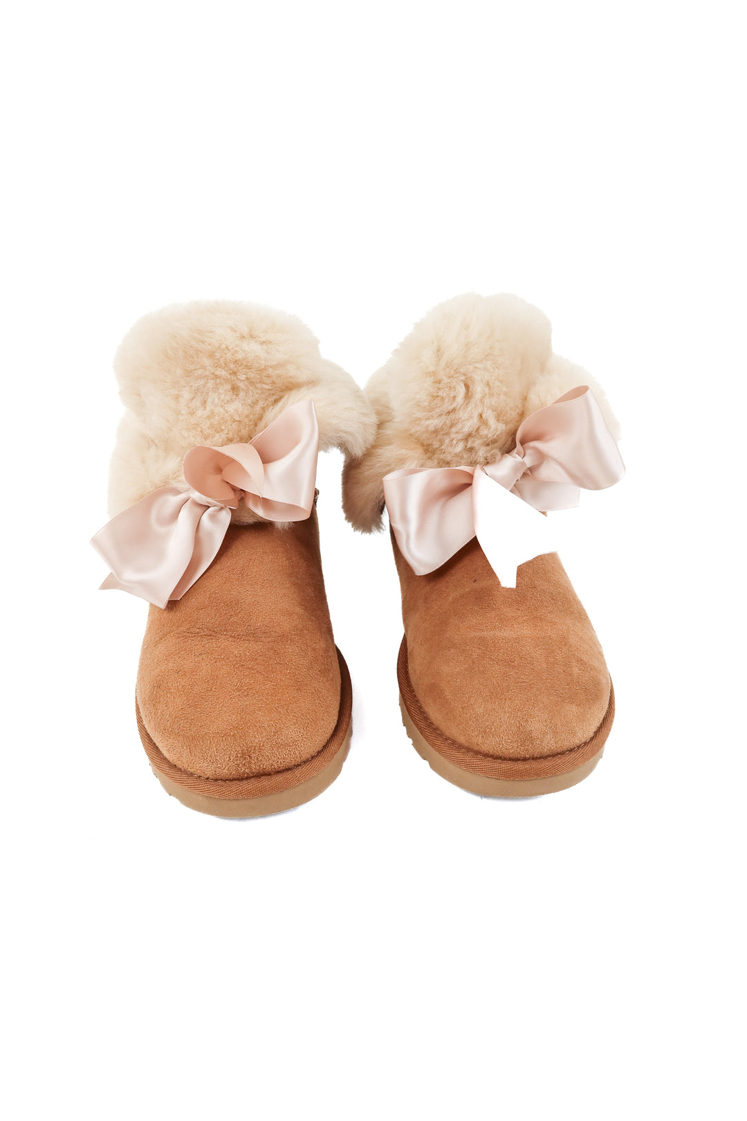 ugg chestnut mini bow booties (7; retail $170)