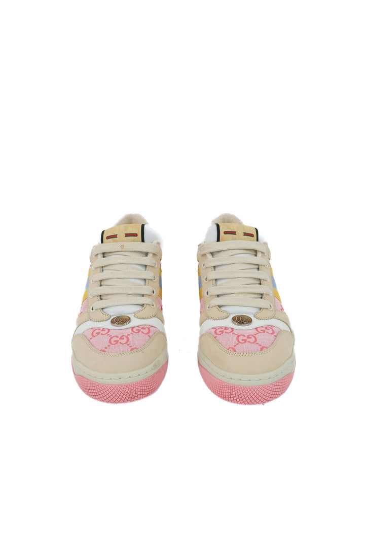 gucci monogram pink sneaker (39/ US8.5-9; retails $1,160)