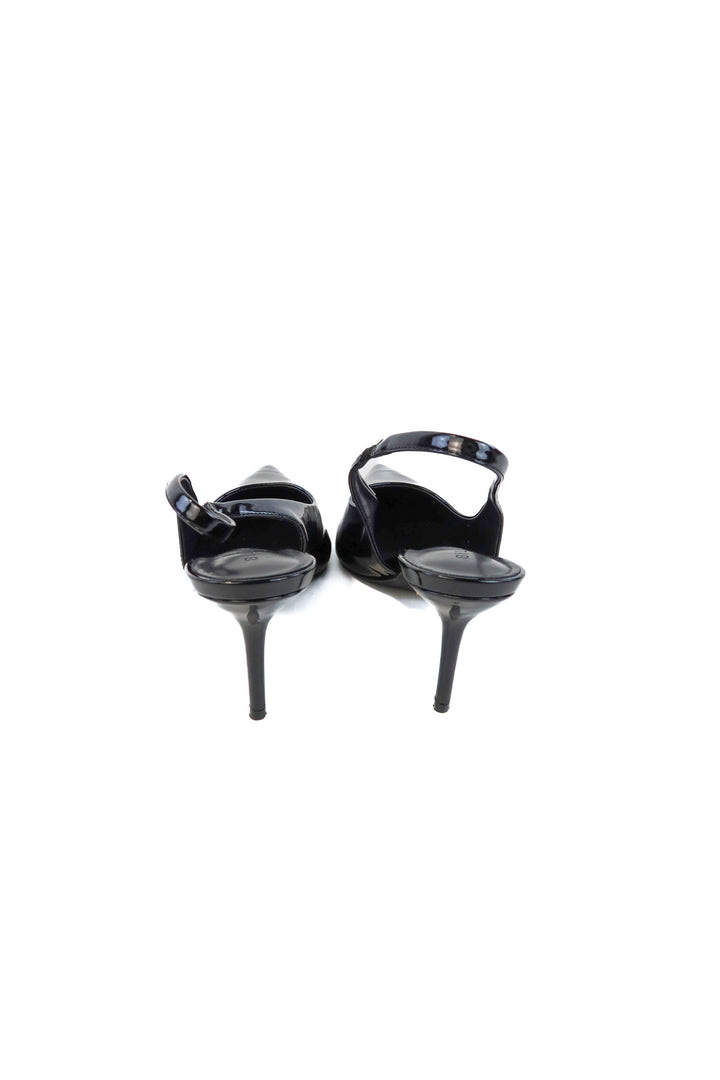 Billini black patent sling back heels NWOT (10; retail $89)