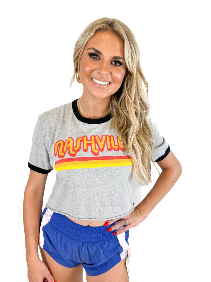 Next Level Nashville Cropped Graphic Tee (S)